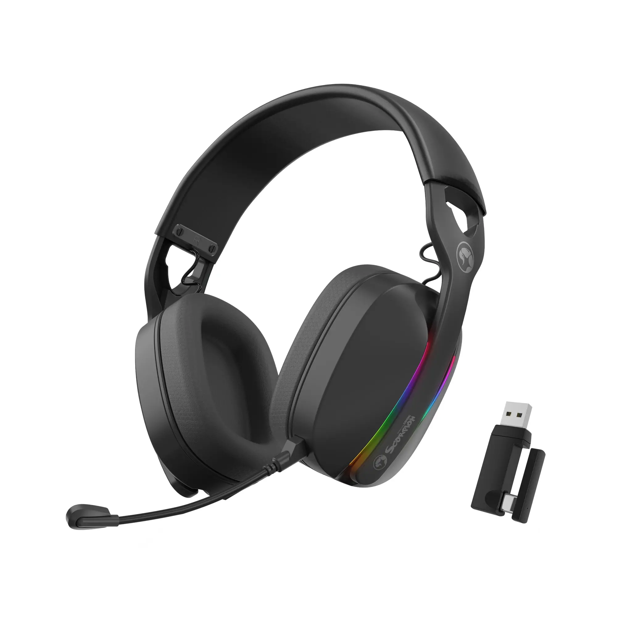 Marvo căști gaming wireless Gaming Headphones Pulz 70W - Bluetooth, 2.4G - MARVO-HG9086W