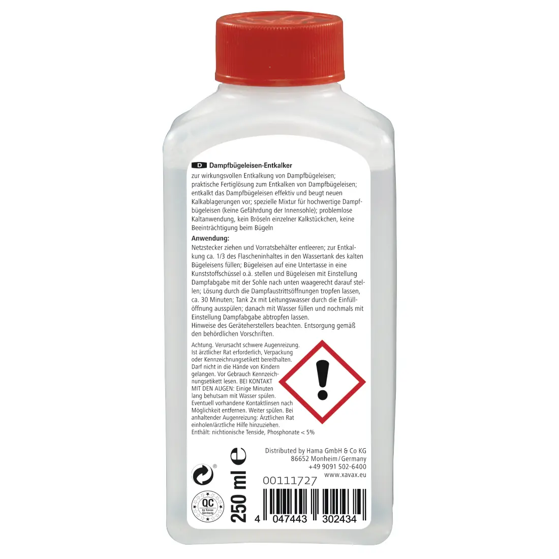 Xavax Αφαλατικό για ατμοσίδερα, 250 ml, 111727 - image 1