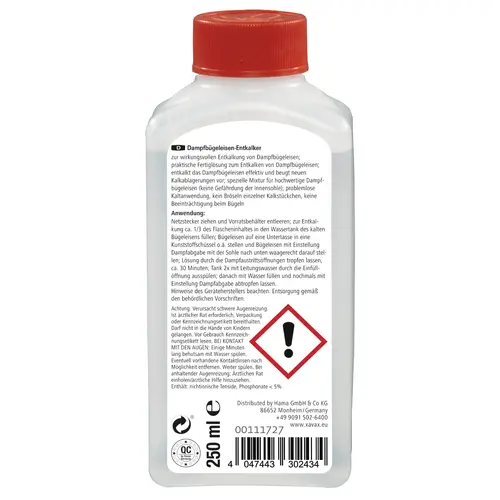 Xavax Soluție de detartrare pentru fiare de călcat cu abur, 250 ml, 111727 - 2