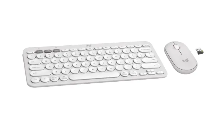 Комплект, Logitech Pebble 2 Combo - TONAL WHITE - US INT'L - 2.4GHZ/BT - N/A - INTNL-973 - UNIVERSAL - image 1