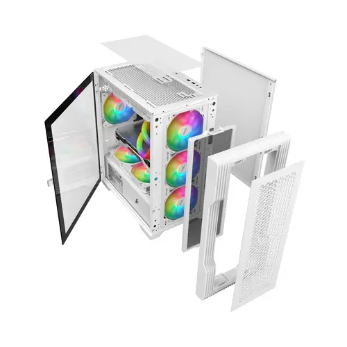 1stPlayer кутия Case mATX - TRILOBITE T3 Mesh White - image 10
