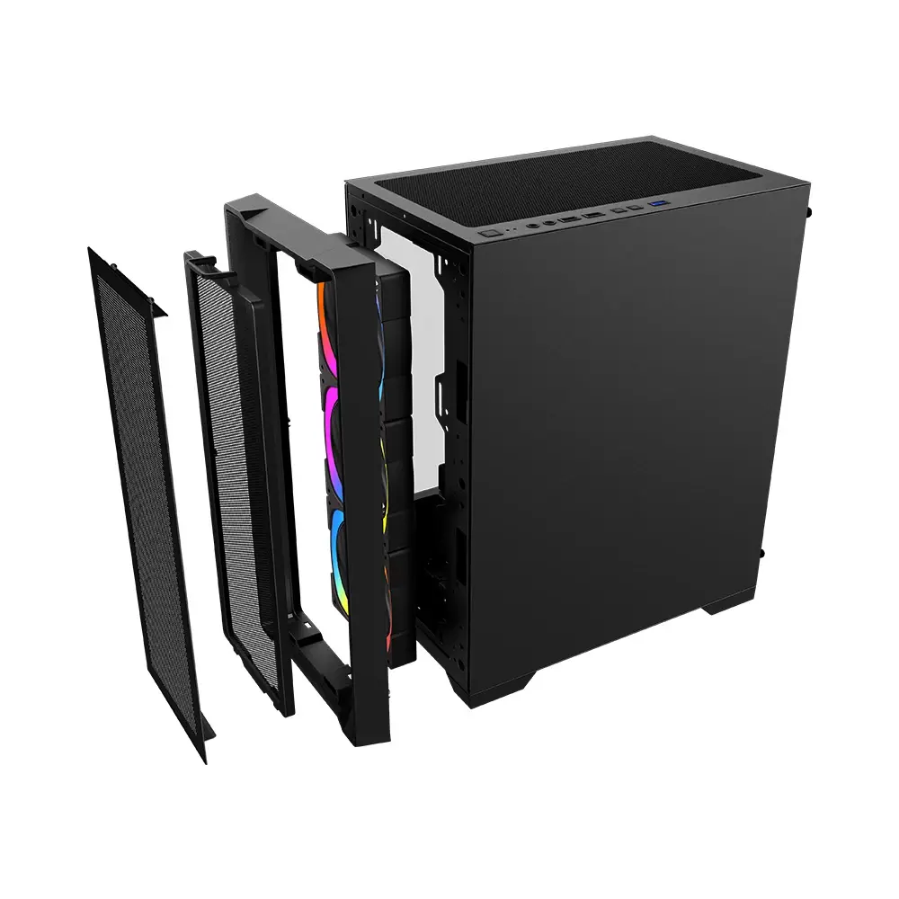 1stPlayer carcasă Case mATX - TRILOBITE T4 Mesh Black - image 4
