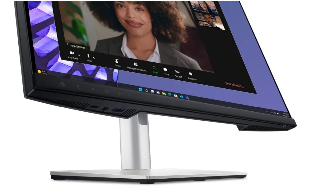 Монитор, Dell P2424HEB, 23.8" Video Conferencing, FullHD (1920x1080) AG, IPS, 16:9, 5ms, 1000:1, 250 cd/m2,  99% sRGB, HDMI, DP, USB-C, USB 3.2 hub, RJ45, 1x 4MP RGB + IR 2K camera, 2x digital mic, 2x 5W speaker, Height Adj, Pivot, Swivel, Tilt, Black - image 2