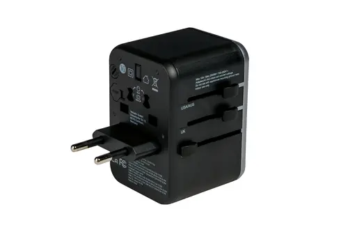 Адаптер, Verbatim UTA-04 Universal Travel Adapter with 1 x USB-C PD 61W & QC 3.0 / 1 x USB-C / 3 x USB-A - image 2