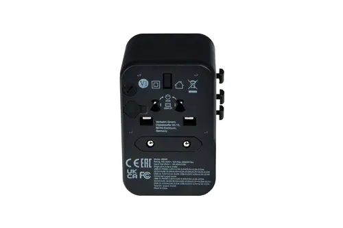 Адаптер, Verbatim UTA-04 Universal Travel Adapter with 1 x USB-C PD 61W & QC 3.0 / 1 x USB-C / 3 x USB-A - image 7