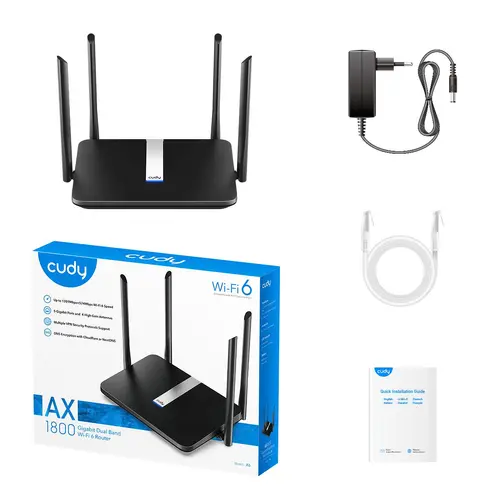 Безжичен рутер Cudy X6, 2.4/5 GHz, 574 - 1201 Mbps, 10/100/1000 - image 3
