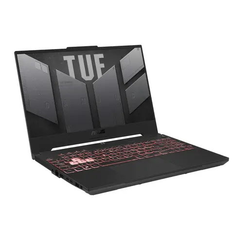 Лаптоп, Asus TUF A15 FA507UV-LP014, AMD Ryzen 9 8940HS,15.6" FHD AG (1920x1080)144Hz, 16GB DDR5, 512 GB PCIe 4. RTX 4060 8GB GDDR6, Wi-Fi 6(802.11ax), Backlit Chiclet Keyboard 1-Zone RGB, No OS, Mecha Gray - image 2