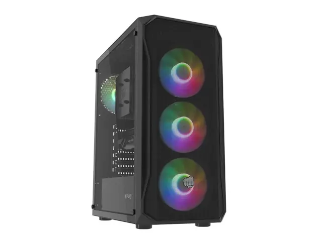 Carcasă calculator, Fury PC Case Shobo SH4F RGB Midi Tower, Window, Negru