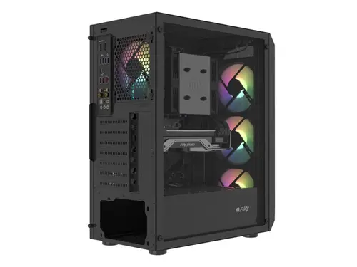 Кутия за компютър, Fury PC Case Shobo SH4F RGB Midi Tower, Window, Black - image 5