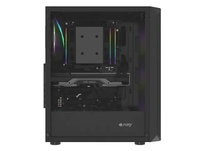 Carcasă calculator, Fury PC Case Shobo SH4F RGB Midi Tower, Window, Negru - image 7