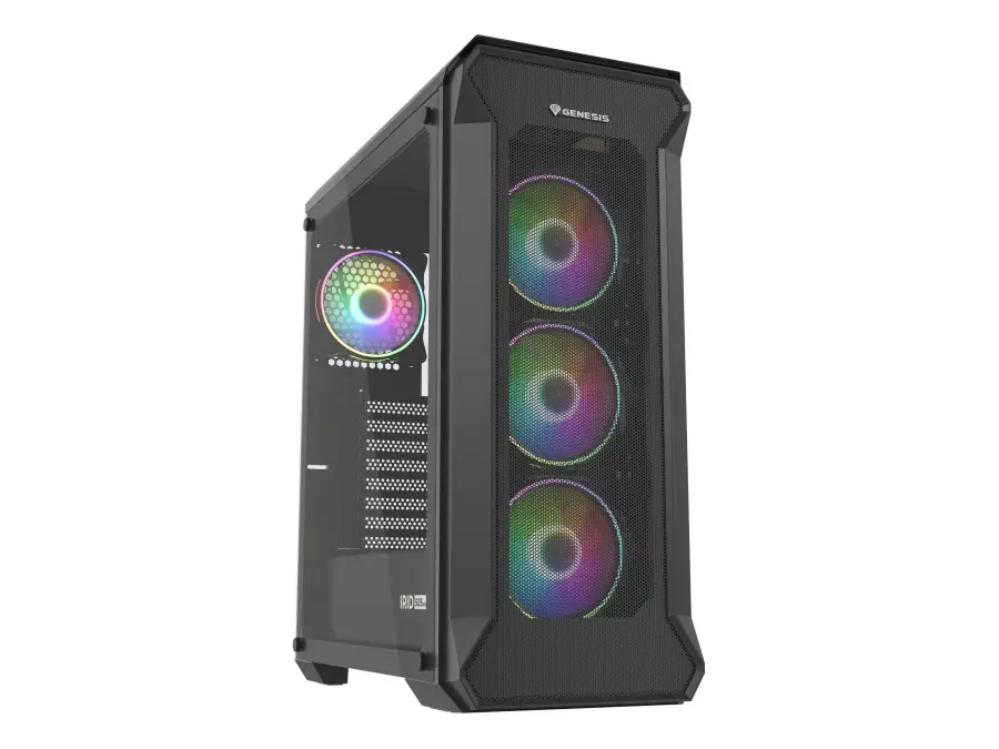 Кутия за компютър, Genesis Gaming PC Case IRID 505 ARGB V2 Midi Tower Window Black