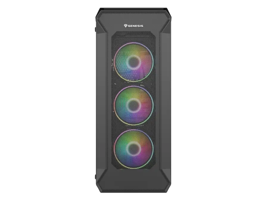 Кутия за компютър, Genesis Gaming PC Case IRID 505 ARGB V2 Midi Tower Window Black - image 3