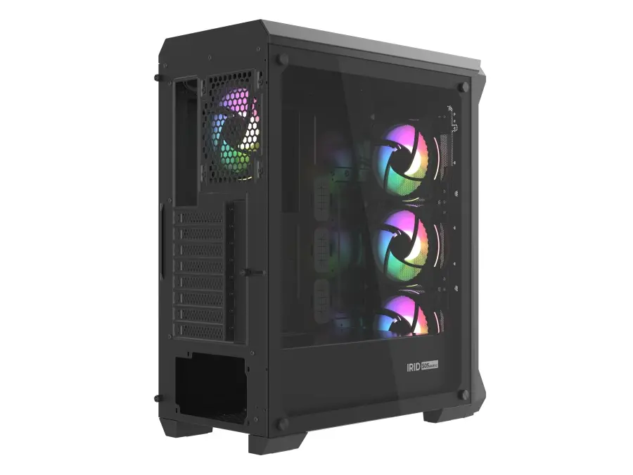 Кутия за компютър, Genesis Gaming PC Case IRID 505 ARGB V2 Midi Tower Window Black - image 5