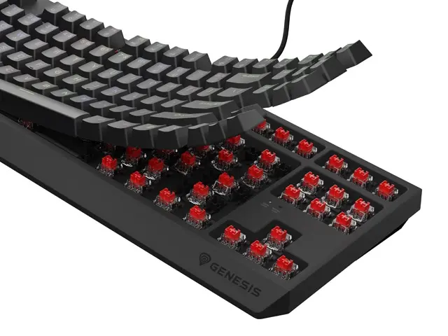 Клавиатура, Genesis Gaming Keyboard Thor 230 TKL US RGB Mechanical Outemu Red Black Hot Swap - image 7