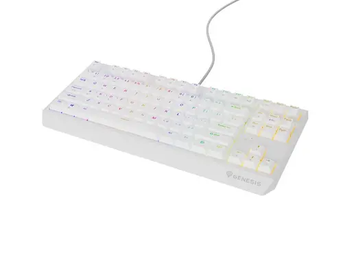 Клавиатура, Genesis Gaming Keyboard Thor 230 TKL US RGB Mechanical Outemu Red White Hot Swap - image 1