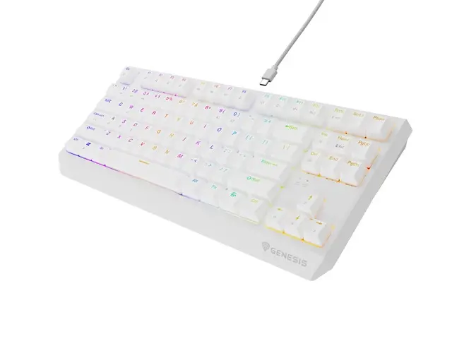 Клавиатура, Genesis Gaming Keyboard Thor 230 TKL US RGB Mechanical Outemu Red White Hot Swap - image 3