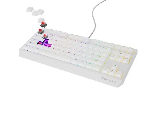 Клавиатура, Genesis Gaming Keyboard Thor 230 TKL US RGB Mechanical Outemu Red White Hot Swap - image 7