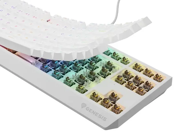 Клавиатура, Genesis Gaming Keyboard Thor 230 TKL US RGB Mechanical Outemu Brown White Hot Swap - image 9