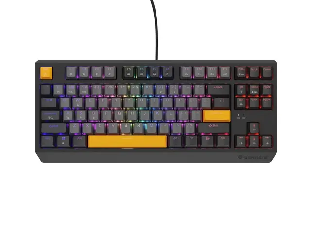 Клавиатура, Genesis Gaming Keyboard Thor 230 TKL Anchor Gray Negative US RGB Mechanical Outemu Red