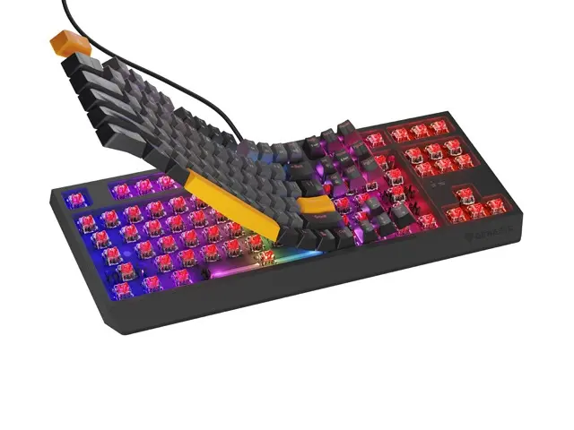 Клавиатура, Genesis Gaming Keyboard Thor 230 TKL Anchor Gray Negative US RGB Mechanical Outemu Red - image 3