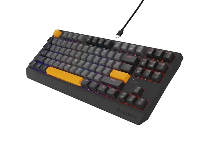 Клавиатура, Genesis Gaming Keyboard Thor 230 TKL Anchor Gray Negative US RGB Mechanical Outemu Red - image 9