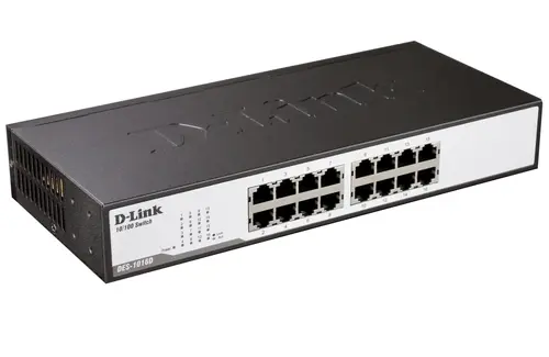 Комутатор, D-Link 16-Port 10/100Mbps Fast Ethernet Unmanaged Switch, rack mountable - image 1