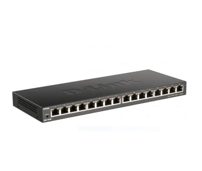 Комутатор, D-Link 16-Port 10/100/1000Mbps Unmanaged Gigabit Ethernet Switch - image 1