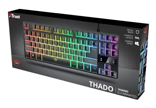 Клавиатура, TRUST GXT 833 Thado TKL Gaming Keyboard US - image 5