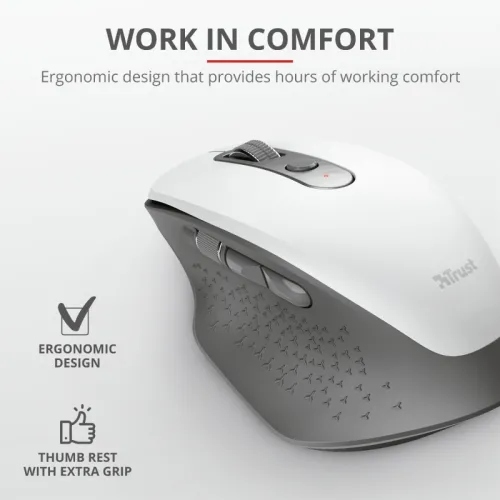 Мишка, TRUST Ozaa Wireless Rechargeable Mouse White - image 7