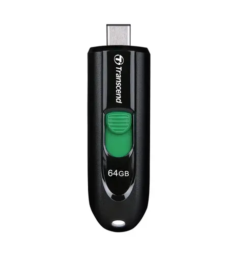 Μνήμη, Transcend 64GB, USB3.2, Pen Drive, Type-C, Capless, μαύρο - 1