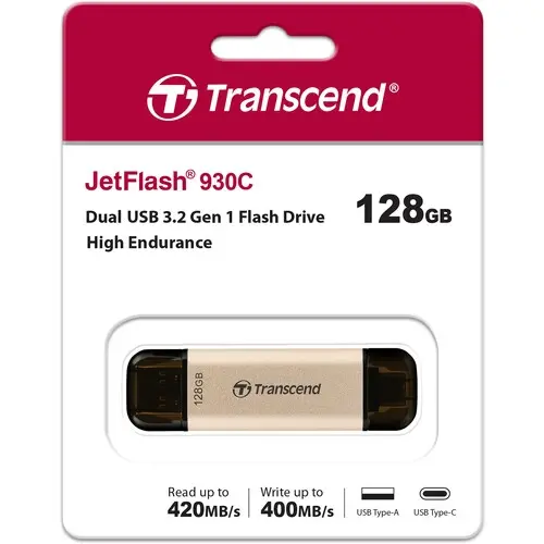 Памет, Transcend 128GB, USB3.2, Pen Drive, TLC, High Speed, Type-C - image 4