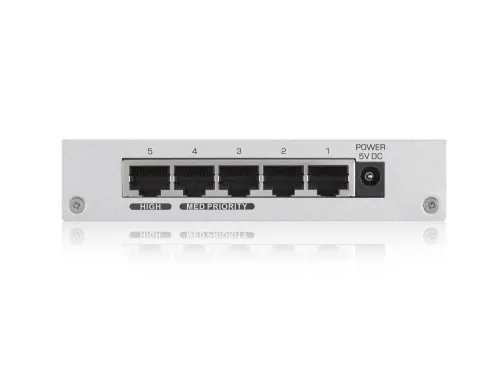 Комутатор, ZyXEL GS-105B v3, 5-port 10/100/1000Mbps Gigabit Ethernet switch, desktop, metal housing - image 2