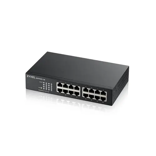 Switch, ZyXEL GS1100-16 v3 16-port Gigabit Unmanaged Switch - 2
