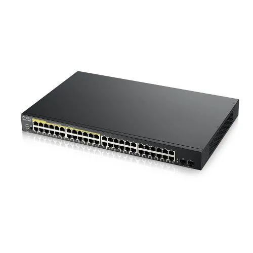 Комутатор, ZyXEL GS1900-48HP v2, 48-port GbE L2 Smart Switch, 170 Watt, rackmount