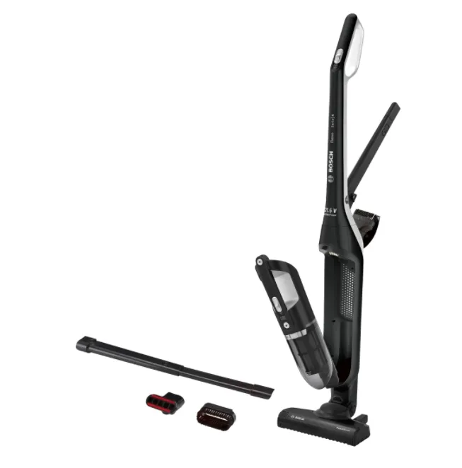 Прахосмукачка, Bosch BBH32101, Cordless Handstick Vacuum cleaner 2 in 1 Flexxo, Serie 4, 21.6V, built-in accessories, black