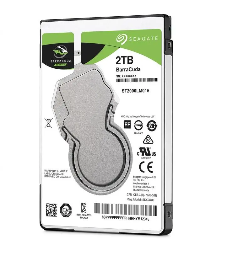 Hard disk, Seagate BarraCuda Mobile 2000GB, SATA 6Gb/s 5400rpm 128MB 7mm