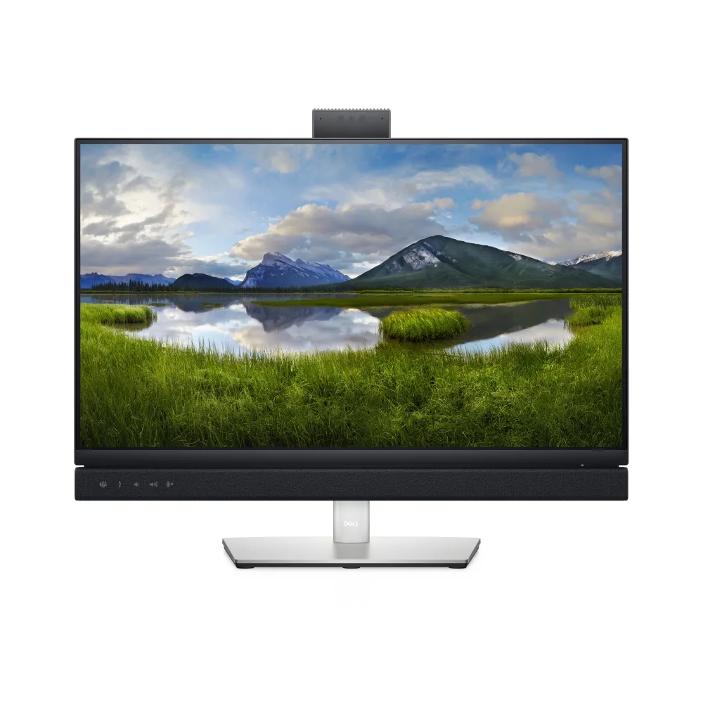 Монитор, Dell C2422HE, 24" Video Conferencing Full HD AG, IPS, 16:9, 5ms, 1000:1, 250 cd/m2, (1920x1080), 5MP IR camera, 5W speakers, HDMI, DP, USB-C, USB 3.2, RJ-45, Microphon, Height, Swivel, Tilt, Pivot, Black