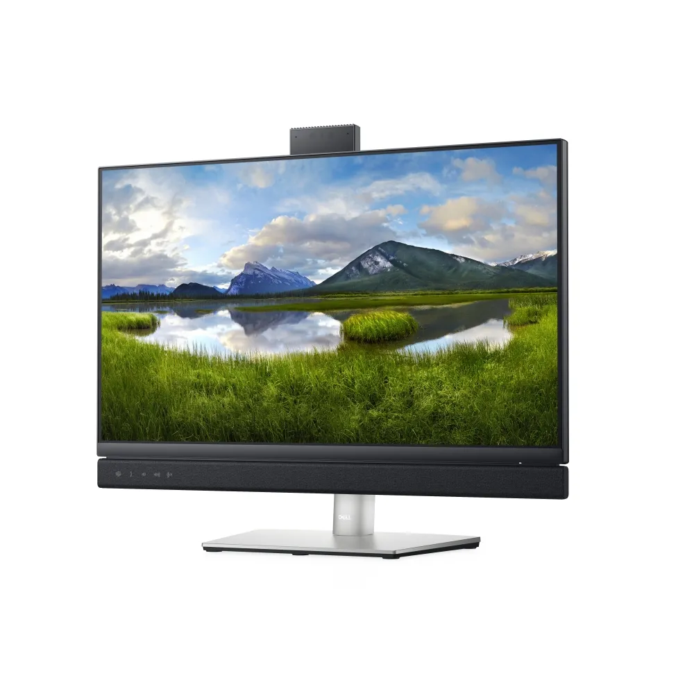 Монитор, Dell C2422HE, 24" Video Conferencing Full HD AG, IPS, 16:9, 5ms, 1000:1, 250 cd/m2, (1920x1080), 5MP IR camera, 5W speakers, HDMI, DP, USB-C, USB 3.2, RJ-45, Microphon, Height, Swivel, Tilt, Pivot, Black - image 1