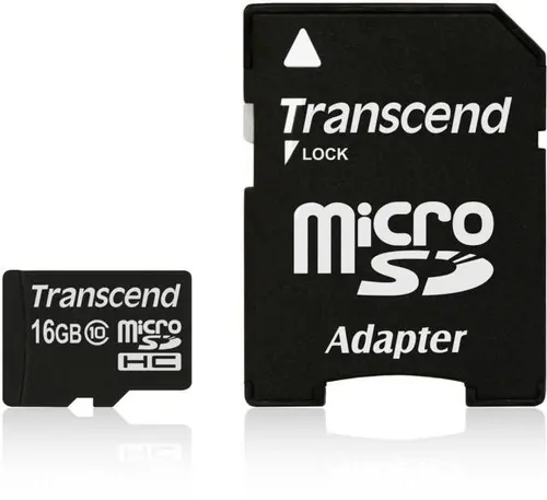 Памет, Transcend 16GB micro SDHC (with adapter, Class 10)
