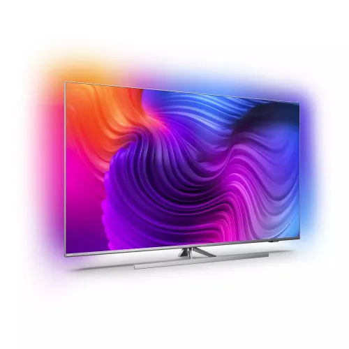 Телевизор, Philips 43PUS8506/12, 43" THE ONE, UHD 4K LED 3840x2160, DVB-T2/C/S2, Ambilight 3, HDR10+, HLG, Android 9, Dolby Vision, Dolby Atmos, Quad Core P5 Perfect/Al, 60Hz, BT 4.2, HDMI, USB, Cl+, 802.11ac, Lan, 20W RMS, Swivel Stand, Silver - image 1