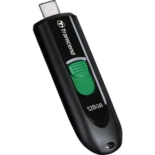 Памет, Transcend 128GB, USB3.2, Pen Drive, Type-C, Capless, Black