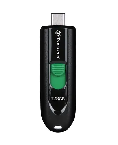 Μνήμη, Transcend 128GB, USB3.2, Pen Drive, Type-C, χωρίς καπάκι, μαύρο - 1