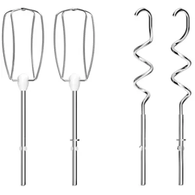 Mixer, Tefal HT450B38, PrepMix 450W, 2 tel de baterea din oțel inoxidabil, 2 cârlige de aluat din oțel inoxidabil, 5 viteze + turbo - 4