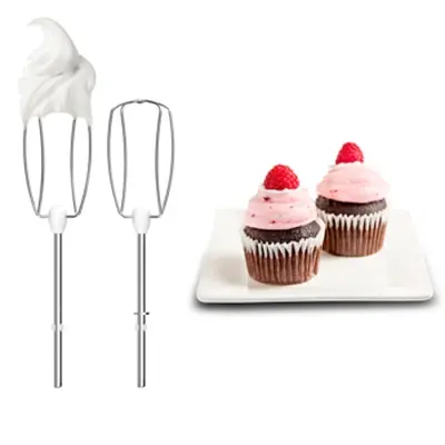 Миксер, Tefal HT450B38, PrepMix 450W, 2 stainless steel whisks, 2 stainless steel dough hooks, 5 speeds + turbo - image 8
