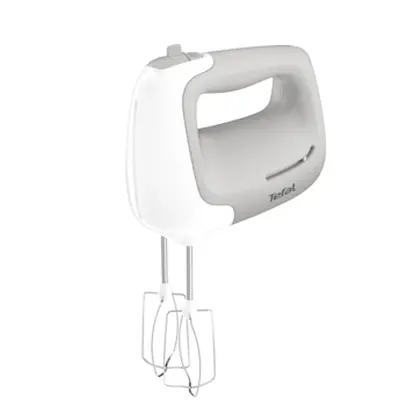 Mixer, Tefal HT450B38, PrepMix 450W, 2 tel de baterea din oțel inoxidabil, 2 cârlige de aluat din oțel inoxidabil, 5 viteze + turbo - 1