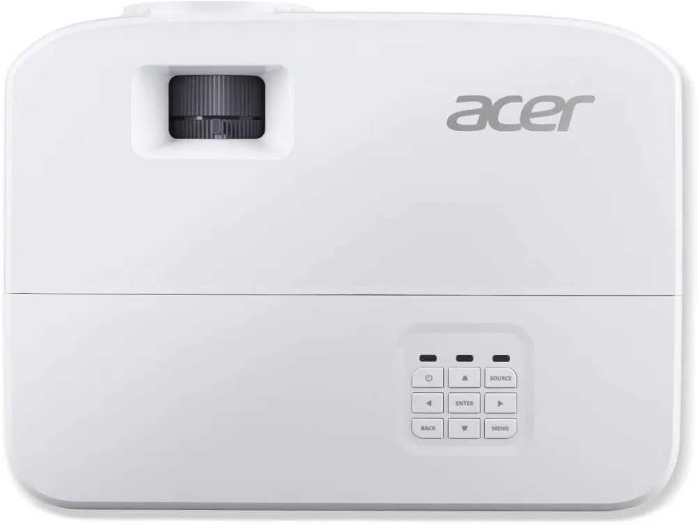 Мултимедиен проектор, Acer Projector P1155, DLP, SVGA(800x600), 4000 ANSI Lumens, 20000:1, 1.1x, 3D ready, VGA x2, HDMI, HDMI/MHL, RCA, Audio in/out, VGA out, USB type A (5V/1A), Speaker 1x3W, RS232, USB mini-B, Lamp life up to 15000h, Auto Keystone, Bag, 2.4kg, White - image 3