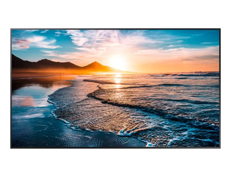 Широкоформатен дисплей, Samsung LFD QH75R, 75" Edge LED BLU, 24/7, 8ms, 4000:1, 700 nit, 3840x2160 UHD, Tizen 4.0, WiFi, Bluetooth, Speakers 2x10W, DVI-D, DisplayPort 1.2, HDMI 2.0 (2), HDCP 2.2, USB 2.0 x 2, IR, RS232C(In/Out), RJ45, Bezel 11.5mm(U/L/R), 12.5mm(B)