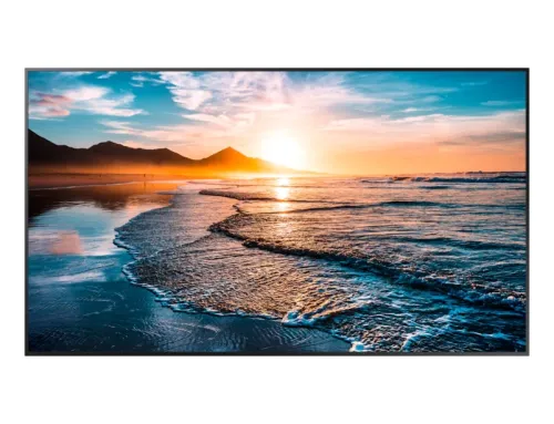 Широкоформатен дисплей, Samsung LFD QH75R, 75" Edge LED BLU, 24/7, 8ms, 4000:1, 700 nit, 3840x2160 UHD, Tizen 4.0, WiFi, Bluetooth, Speakers 2x10W, DVI-D, DisplayPort 1.2, HDMI 2.0 (2), HDCP 2.2, USB 2.0 x 2, IR, RS232C(In/Out), RJ45, Bezel 11.5mm(U/L/R), 12.5mm(B)