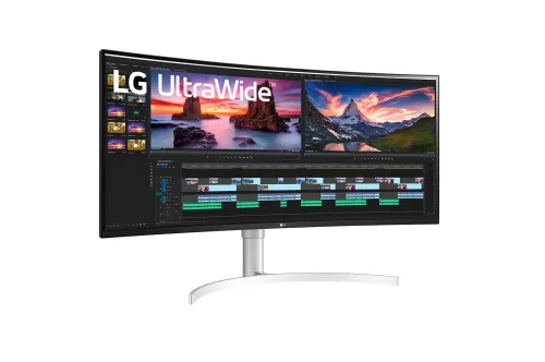 Монитор, LG 38WN95C-W, 38" Curved 21:9 UltraWide, QHD Nano IPS(3840 x 1600) Anti-Glare, 1ms (GtG at Faster), 144 Hz, FreeSync Premium Pro, G-SYNC Compatible, 1000:1, 450cd/m2, DCI-P3 98%, HDR 10, HDMI, DisplayPort, USB3.0, Thunderbolt, Headphone Out, Height, Swiv - image 2