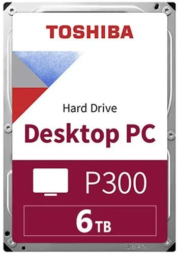 Твърд диск, Toshiba P300 6TB ( 3.5", 128MB, 5400 RPM, SATA 6Gb/s )